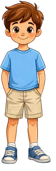 Hunter, a young boy with brown hair