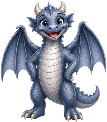 Slate, a blue-grey dragon